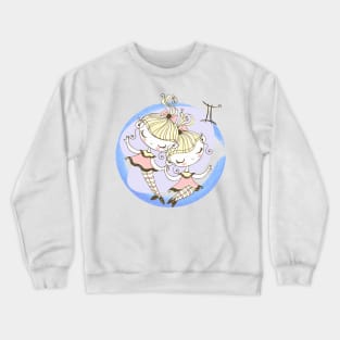 Zodiac Gemini Cute Kid Design Horoscope Gift Crewneck Sweatshirt